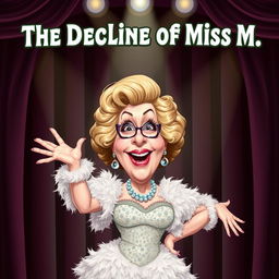 A caricature of Bette Midler with exaggerated features as a playful portrayal