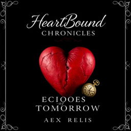 A simple yet elegant cover design for a clean romance book titled 'HeartBound Chronicles: Echoes of Tomorrow'