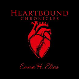 A red anatomical heart centered on a black background