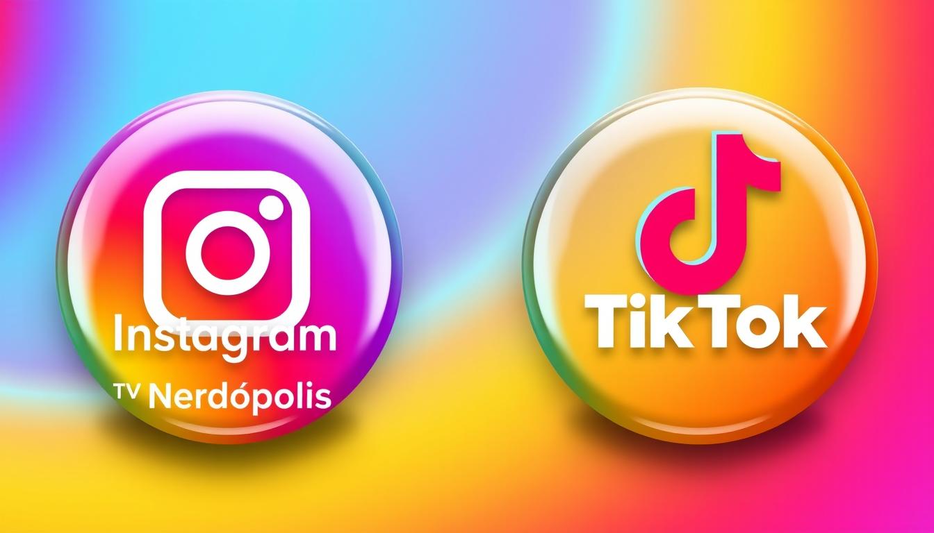 Create two buttons for social media platforms intended for inclusion in YouTube videos