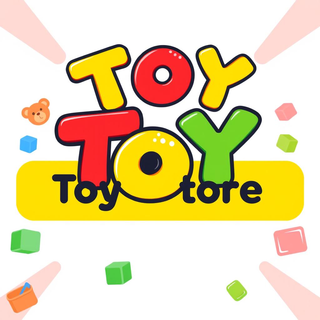 A vibrant and playful logo design for a store called 'Toy Store'