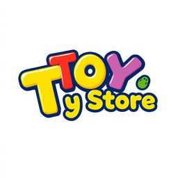 A vibrant and playful logo design for a store called 'Toy Store'