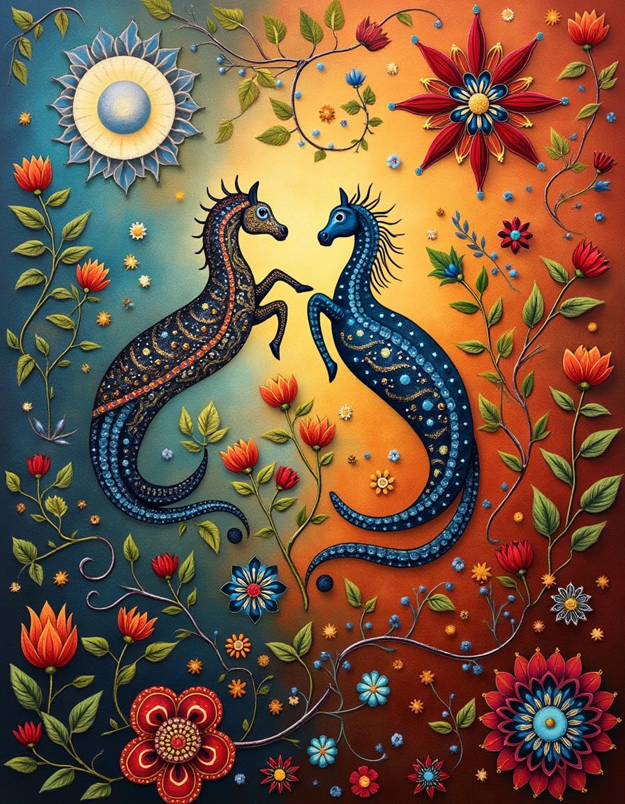 An artistic representation of gypsy motifs capturing the essence of traditional Romani culture