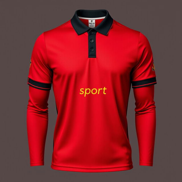 A striking red football jersey featuring three vertical black stripes on the front, perfectly combining a bold and sporty look