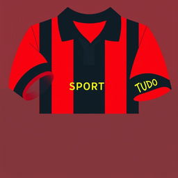 A vibrant red football jersey with three vertical black stripes, exuding a bold and athletic vibe