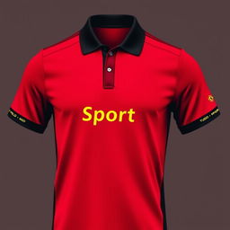 A vibrant red football jersey designed with three vertical black stripes, creating a bold and modern appearance