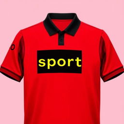 A vibrant red football jersey designed with three vertical black stripes, creating a bold and modern appearance