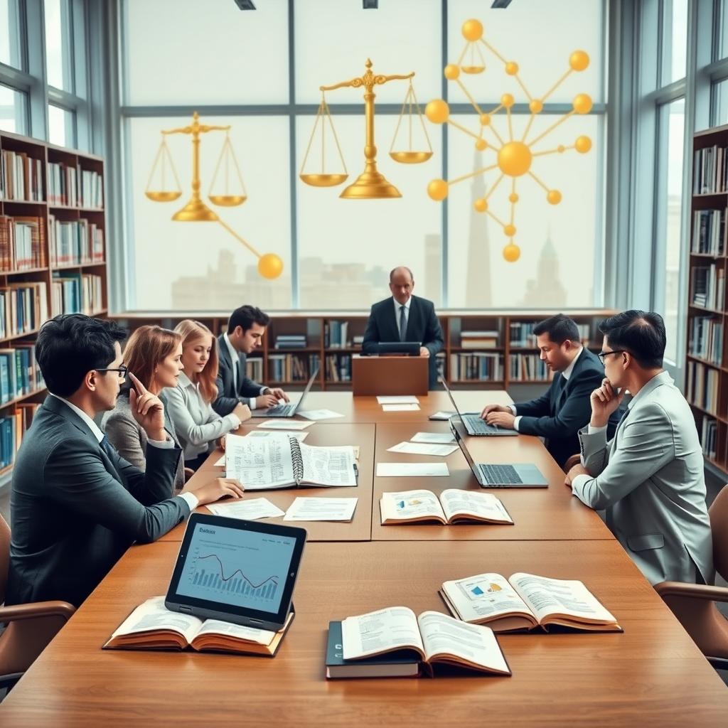 A contemplative scene depicting the concept of legal sociology