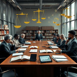 A contemplative scene depicting the concept of legal sociology