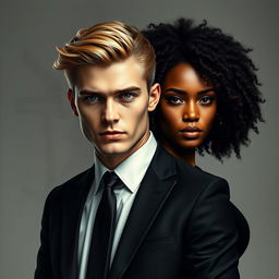 A striking book cover featuring two protagonists