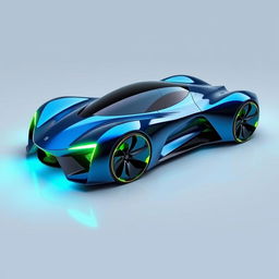 A futuristic, aerodynamic sports car that embodies the concept of a speed beast