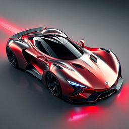 An aerodynamic sports car designed to epitomize the essence of a speed beast