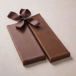 A rich and indulgent milk chocolate bar melting seductively, revealing silky ribbons of liquid chocolate.