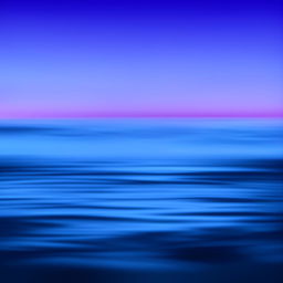 Generate a variation of the previous Chromecast style background, this time with a dominating palette of different shades of blue, hinting at a peaceful ocean or a tranquil twilight sky.