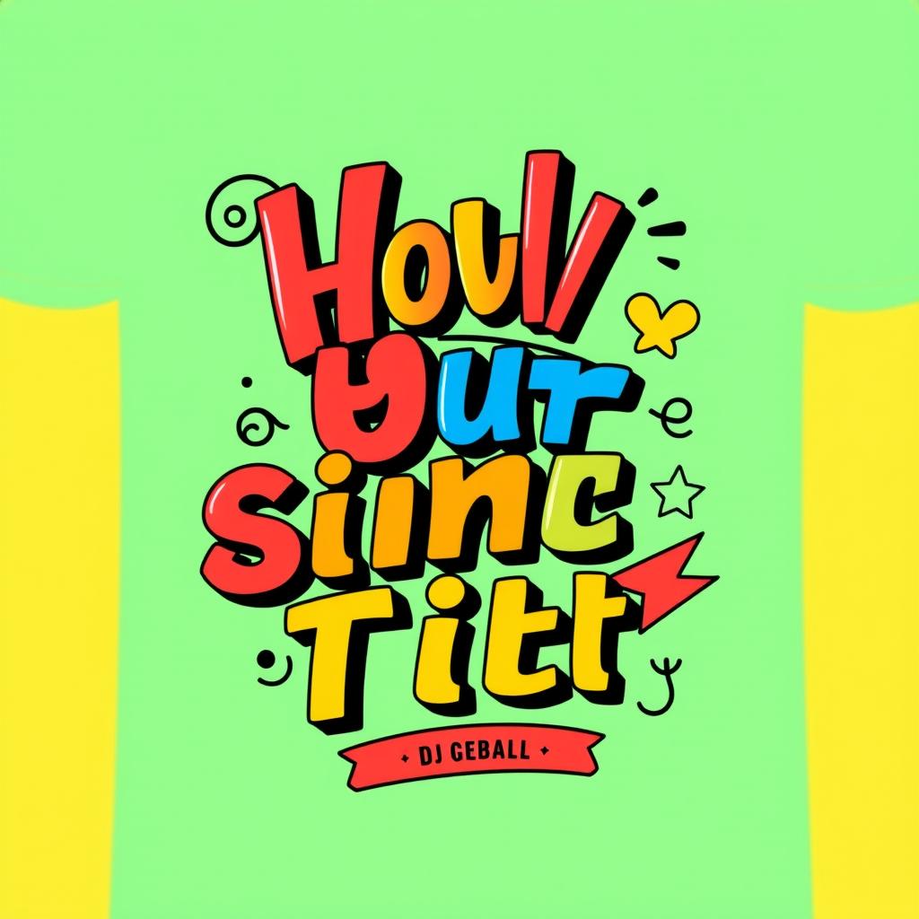 A bold and creative typography design for a t-shirt