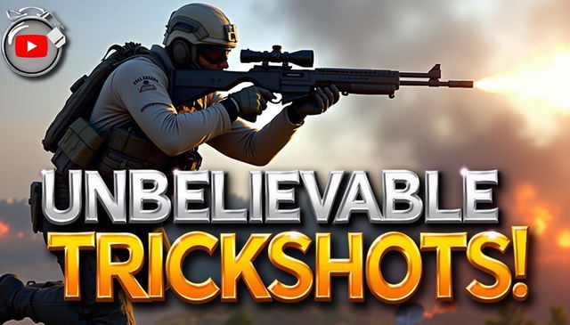 A captivating Call of Duty trickshot thumbnail designed for YouTube