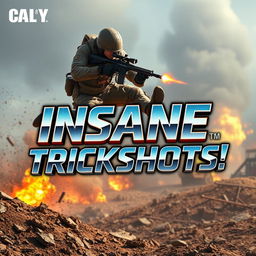 An electrifying Call of Duty trickshot thumbnail for YouTube