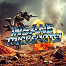 An electrifying Call of Duty trickshot thumbnail for YouTube