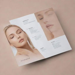 Design an elegant and clean brochure dedicated to 'Her Skin' by Kath Melendez. It should evoke appeal and resonance with target audience.