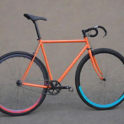 A high-quality, sleek Tsunami fixed gear bike complete with striking detailing and vibrant colors.