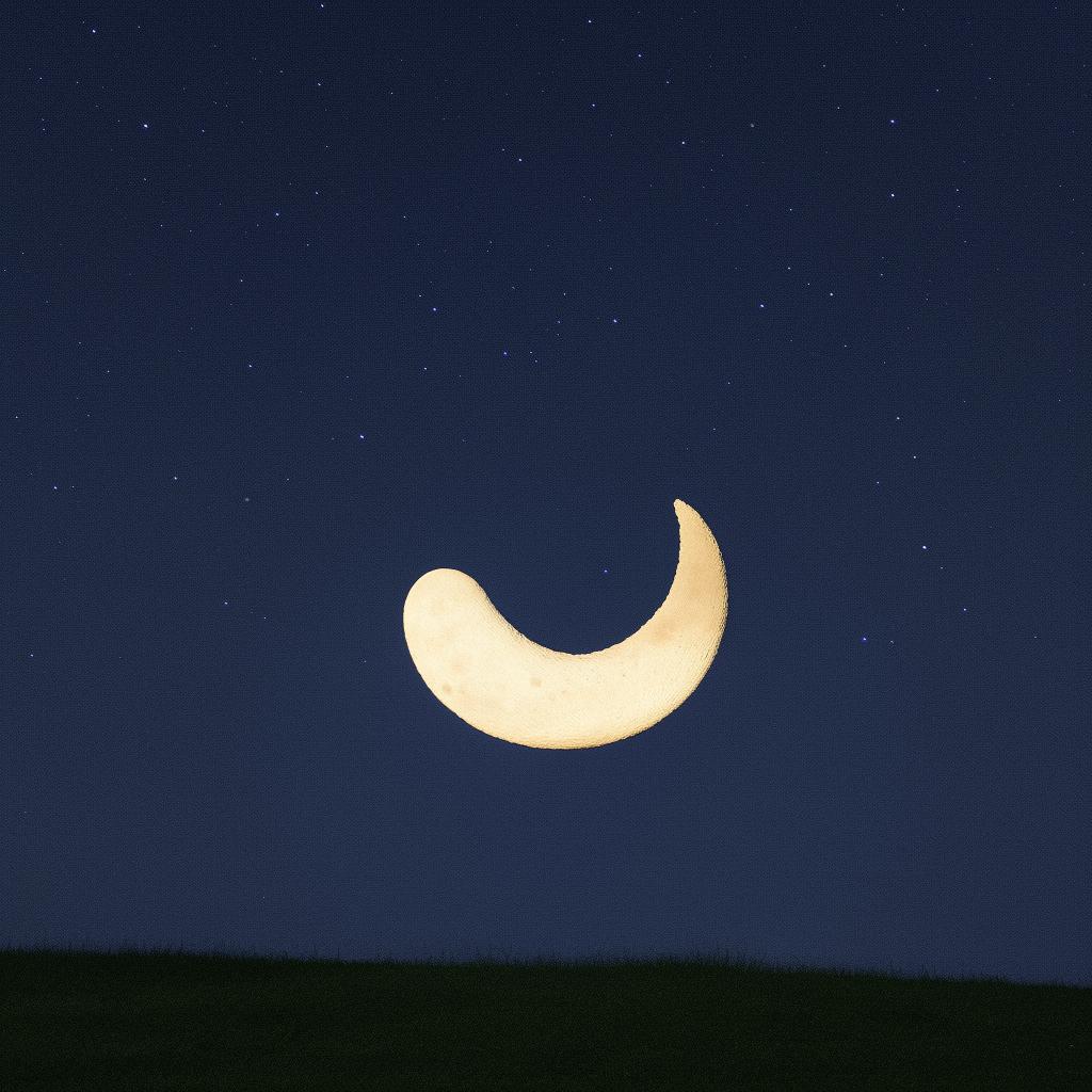 The playful cow is now leaping over a signaturely larger, incredibly radiant moon set against a backdrop of a starlit night sky.