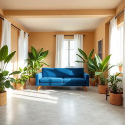 A chic living room featuring walls painted in #C6BEAF, a warm beige tone that exudes comfort and elegance