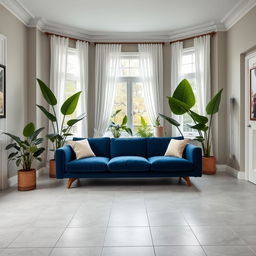 A chic living room with walls painted in #B4A997, a sophisticated and neutral hue that sets a calm and inviting atmosphere