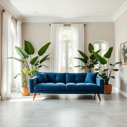 A chic living room with walls painted in #B4A997, a sophisticated and neutral hue that sets a calm and inviting atmosphere