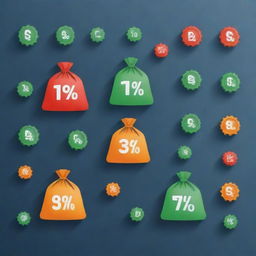 Visually striking image of large percentage icons, 70% and 15%, next to relevant symbols like money bags and gears. These icons should effectively depict the magnitude of improvements.