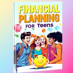 A colorful and engaging book cover titled "Financial Planning for Teens"