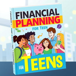 A colorful and engaging book cover titled "Financial Planning for Teens"