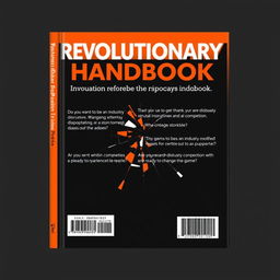 Revolutionary Handbook: Stand Out in the Competition book cover with a color scheme of black and bright orange