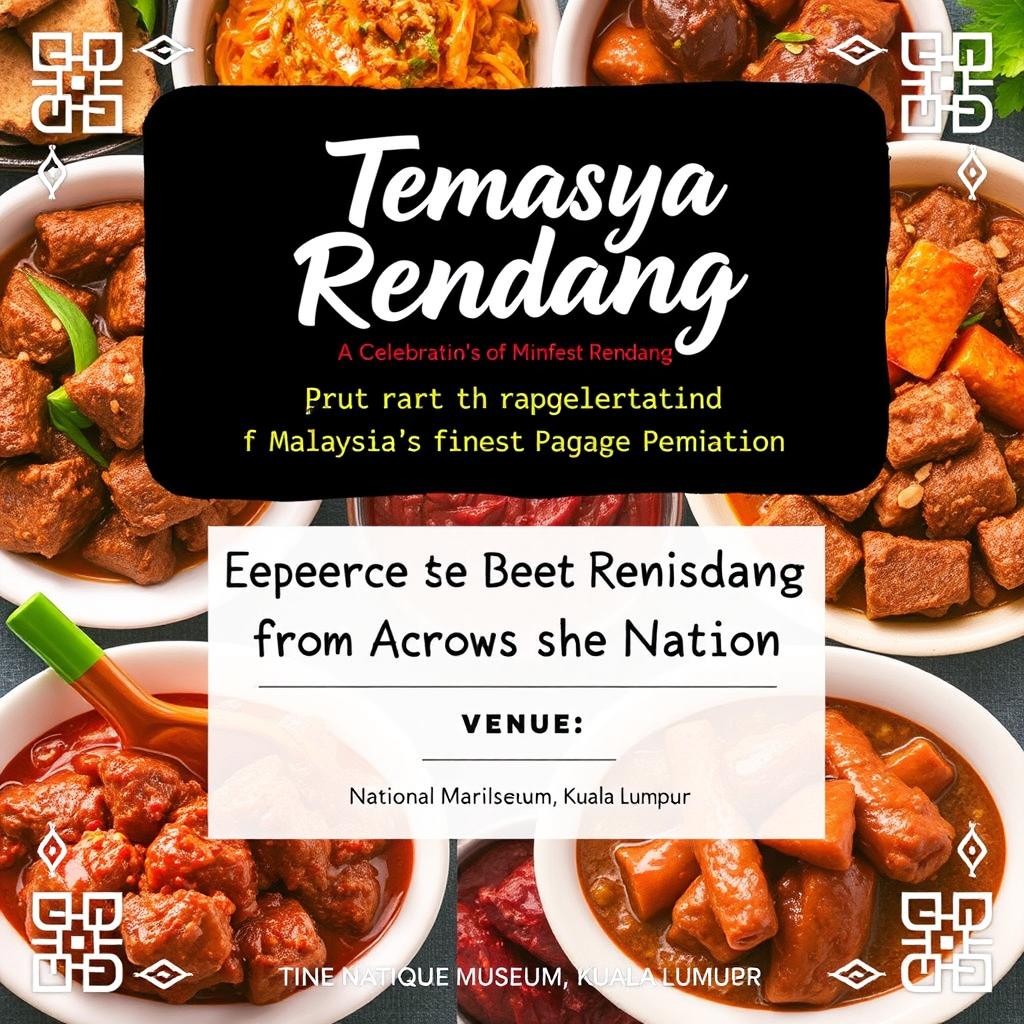 Event poster design for 'Temasya Rendang: A Celebration of Malaysia's Finest Rendang