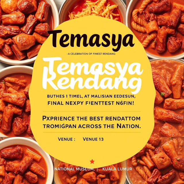 Event poster design for 'Temasya Rendang: A Celebration of Malaysia's Finest Rendang