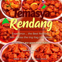 Event poster design for 'Temasya Rendang: A Celebration of Malaysia's Finest Rendang