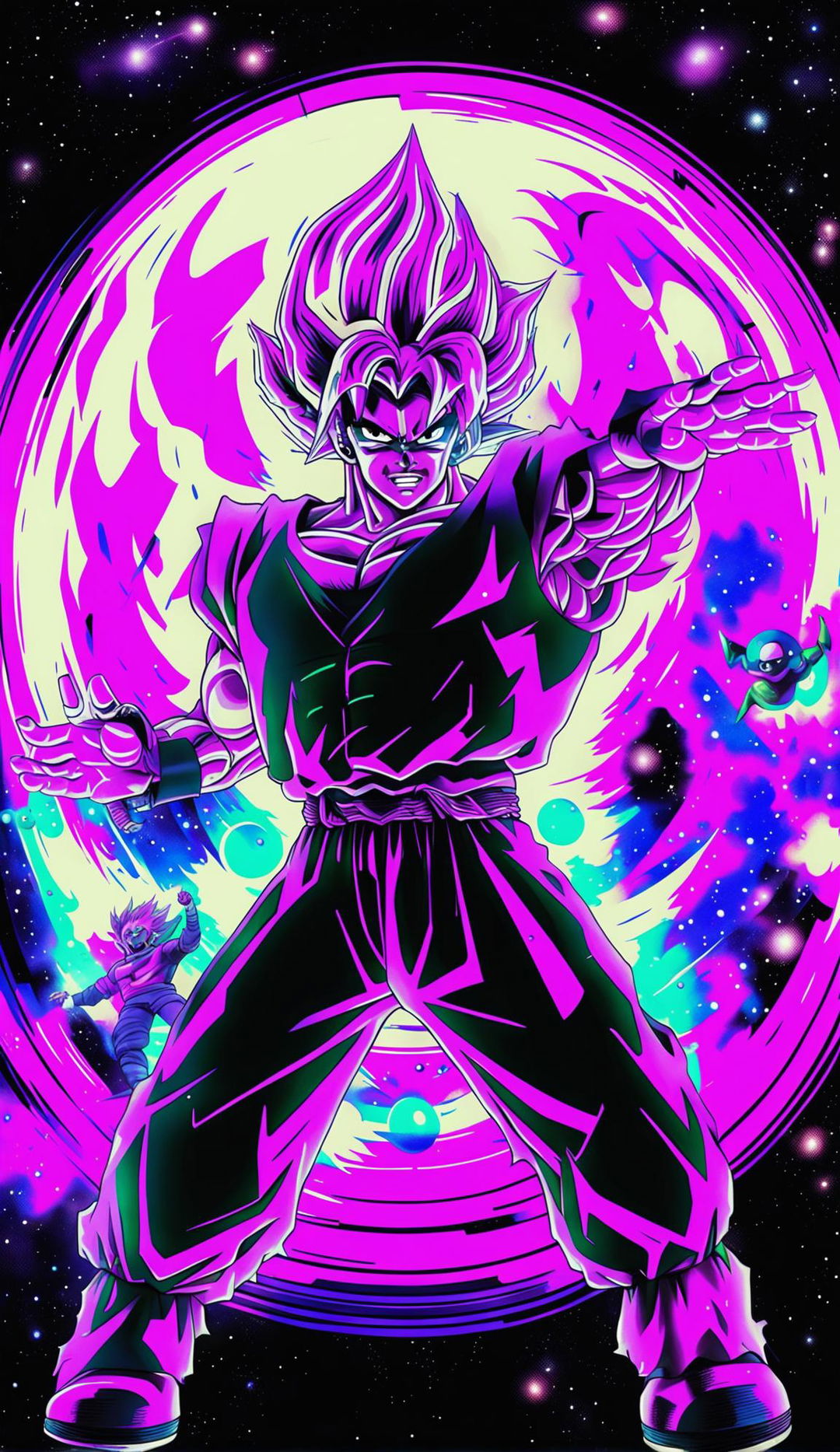 Digital art profile picture featuring Ginyu Force from Dragon Ball in dynamic poses against a retro sci-fi backdrop.