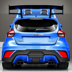 an AWD hatchback coupe inspired by the 2018 Ford Focus RS and 2017 Ford Fiesta ST, featuring an impressive 450 horsepower engine with a turbocharger