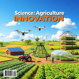 A dynamic and informative front page for a science magazine focused on agriculture