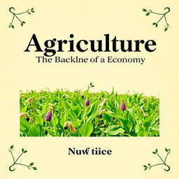 A front page design for a project on agriculture in A4 size