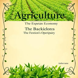 A front page design for a project on agriculture in A4 size