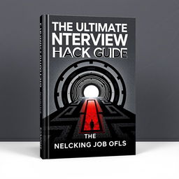 A striking book cover titled 'The Ultimate Interview Hack Guide - Unlocking Job Offers'