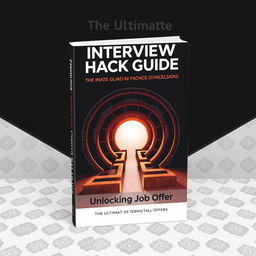 A striking book cover titled 'The Ultimate Interview Hack Guide - Unlocking Job Offers'