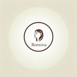 Create a captivating and unique logo with the text 'Romina'. The logo should be stylish and professional.