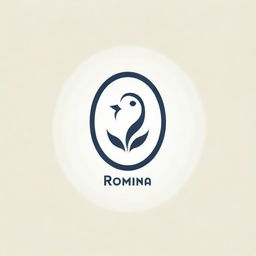 Create a captivating and unique logo with the text 'Romina'. The logo should be stylish and professional.