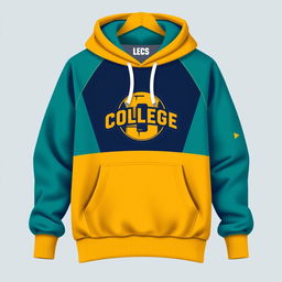 A custom-designed college hoodie with a trendy look