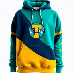 A custom-designed college hoodie with a trendy look