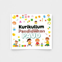 A curriculum cover for early childhood education featuring playful and colorful elements