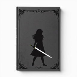 A book cover featuring a dark gray background with an elegant black border