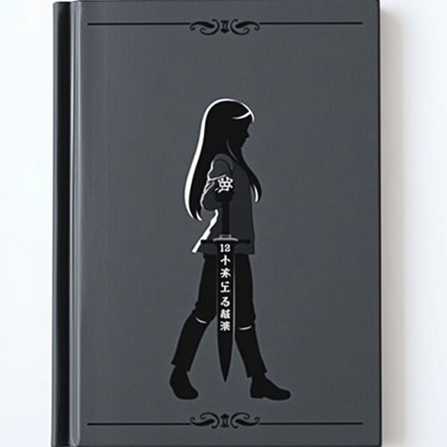 A book cover featuring a dark gray background with an elegant black border