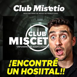 A professional thumbnail design for Fede Vigevani's video titled 'ENCONTRÉ UN HOSPITAL ABAJO DE MI JARDÍN'